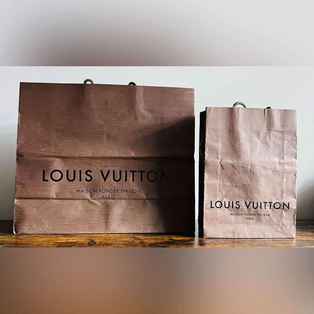 Vintage Louis Vuitton gift Bags in Rich Brown - Picture 2 of 8